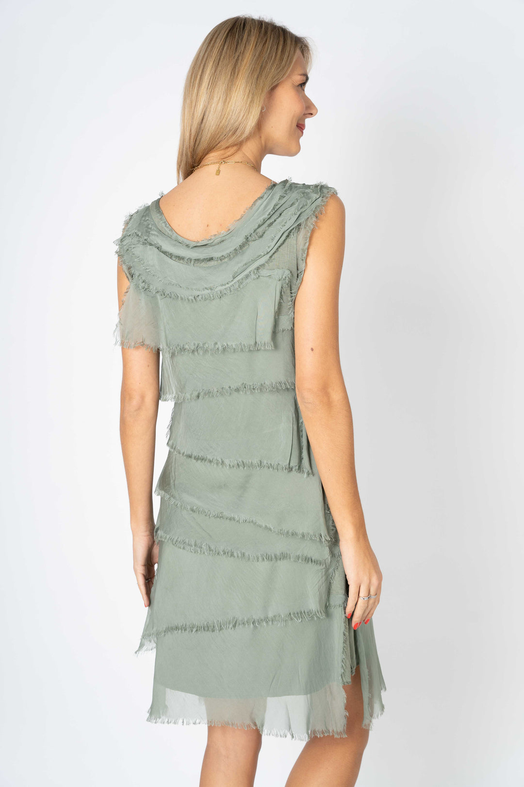 8900HW Silk Ruffle Dress