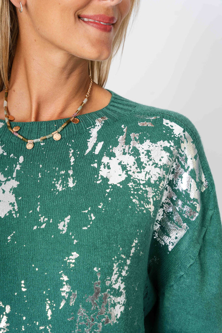 9033S - Silver Foil Sweater