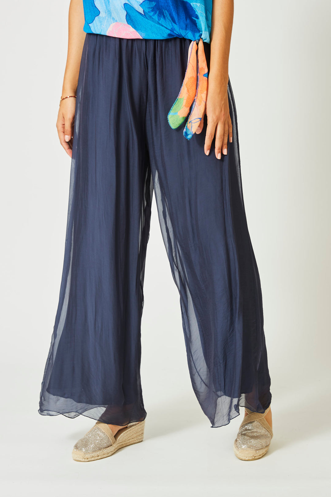 2184 - Silk Pant Slit on side