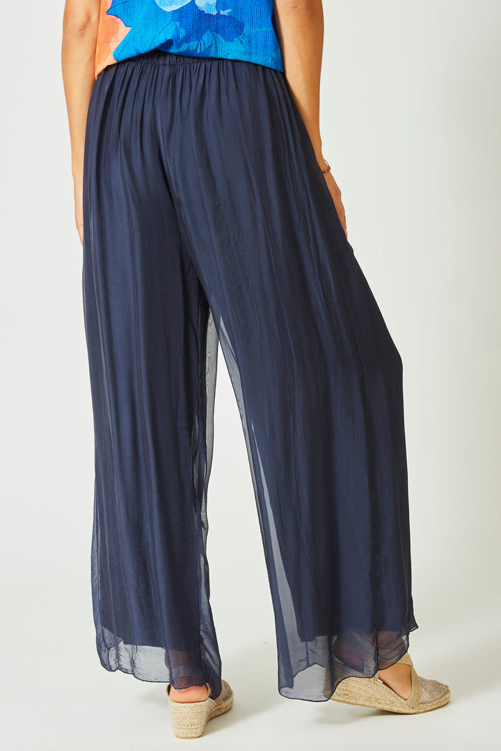 2184 - Silk Pant Slit on side