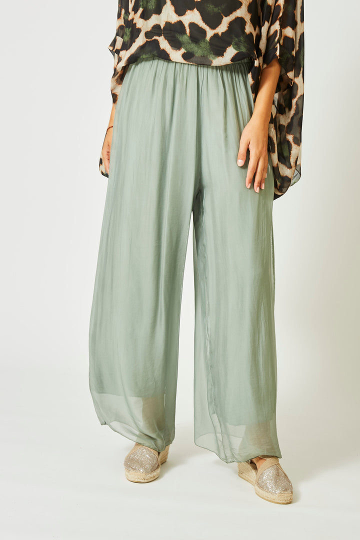 2184 - Silk Pant Slit on side