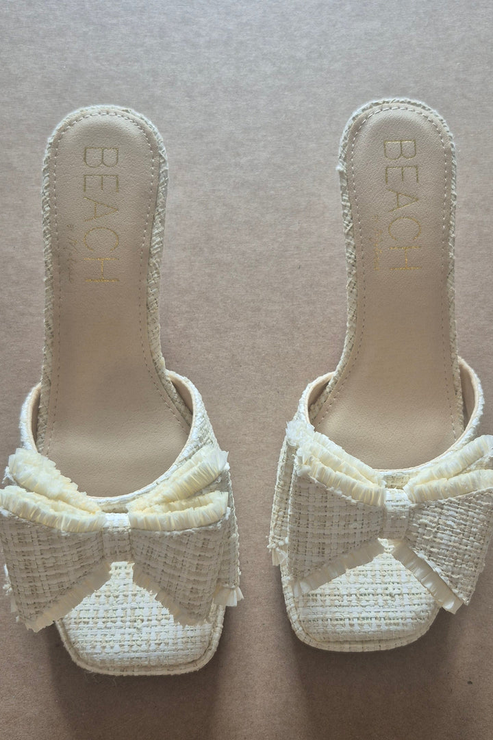 Tweed Bow Mules