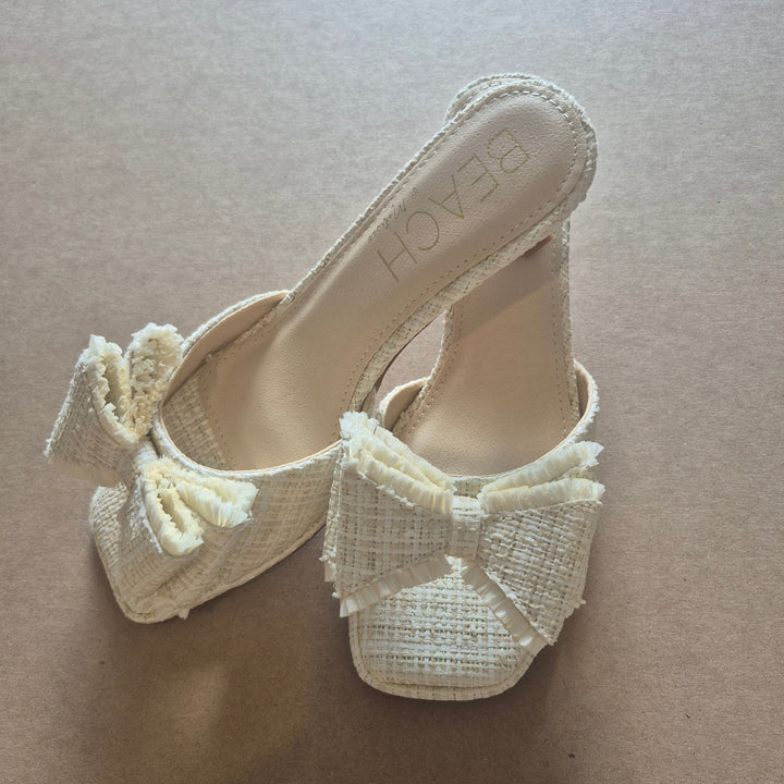 Tweed Bow Mules