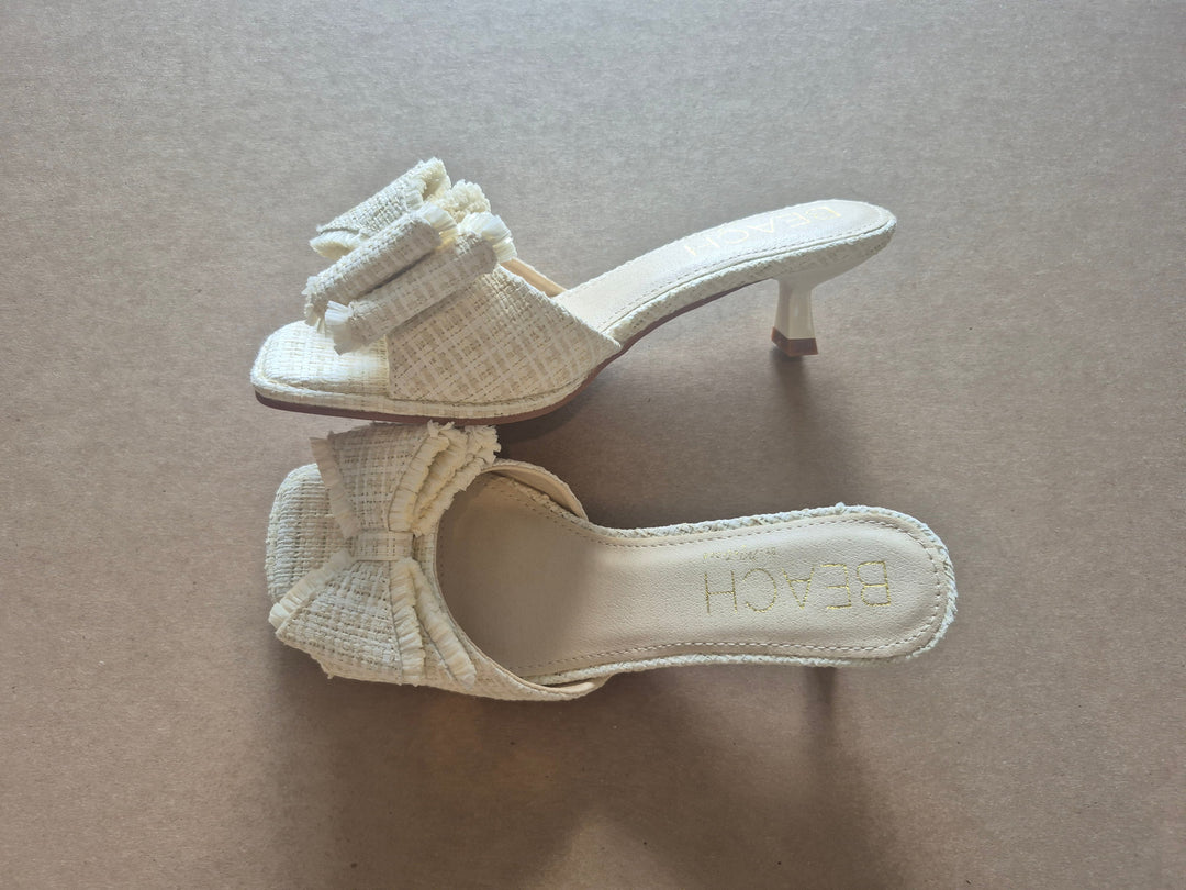 Tweed Bow Mules
