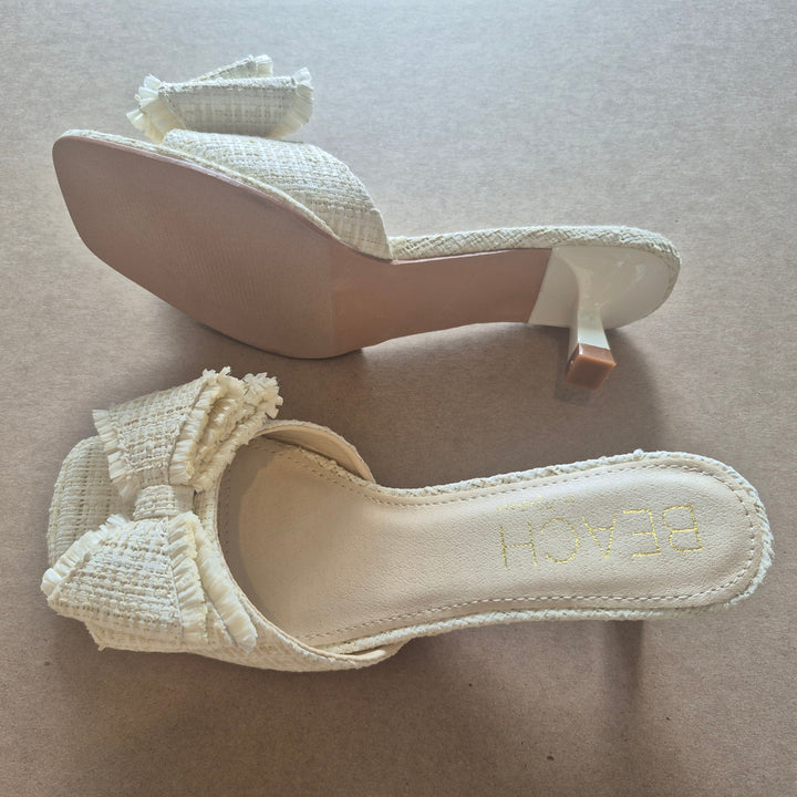 Tweed Bow Mules