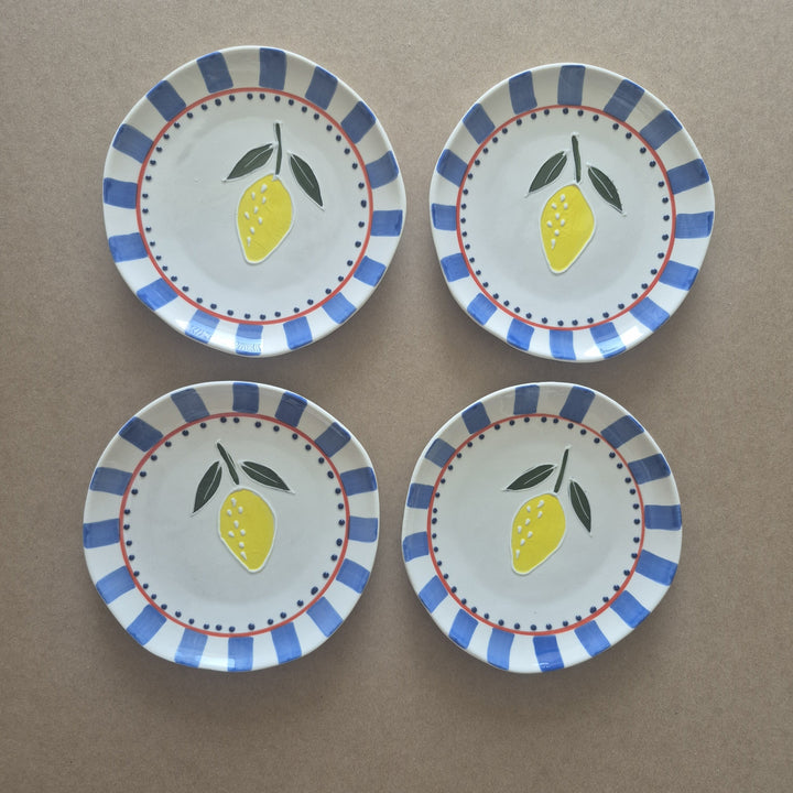 Lemon Grove Ceramic Plates — Set of 4