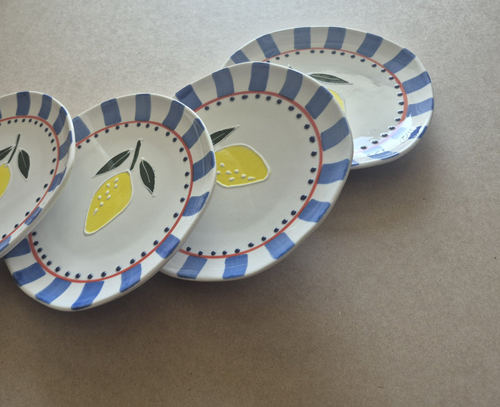 Lemon Grove Ceramic Plates — Set of 4