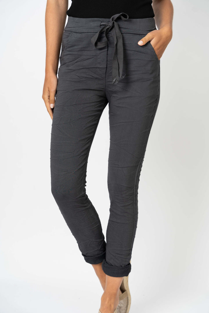 2120HW - Italian Jogger pants with Satin Ribbon