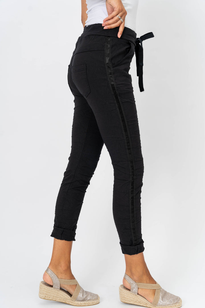 2120HW - Italian Jogger pants with Satin Ribbon