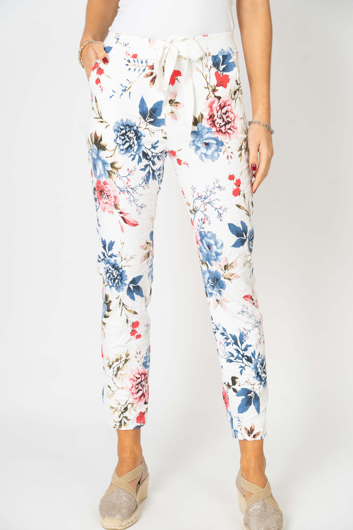 21622 Flower Print Stretchy Pant