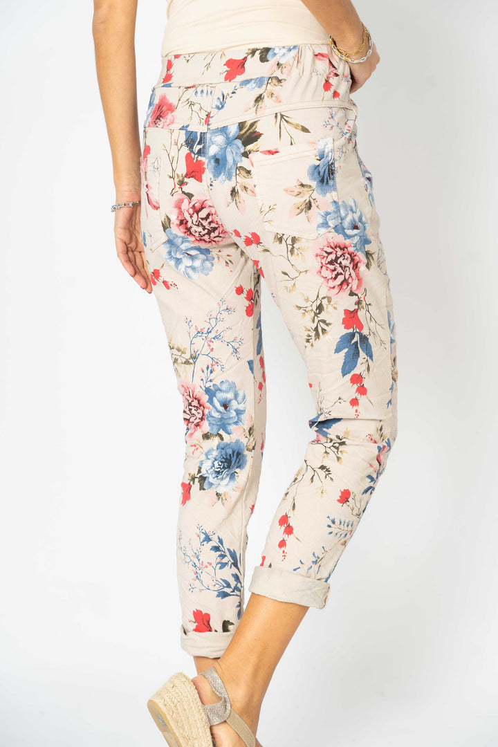 21622 Flower Print Stretchy Pant