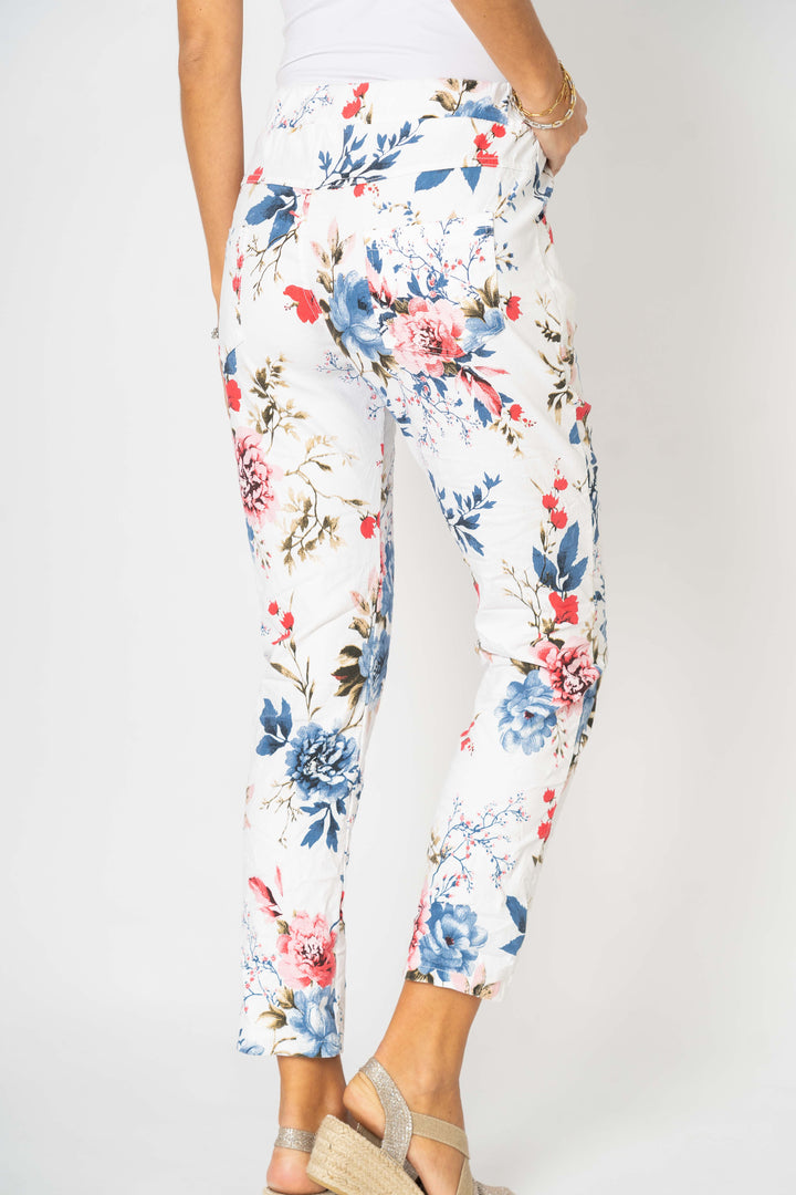 21622 Flower Print Stretchy Pant