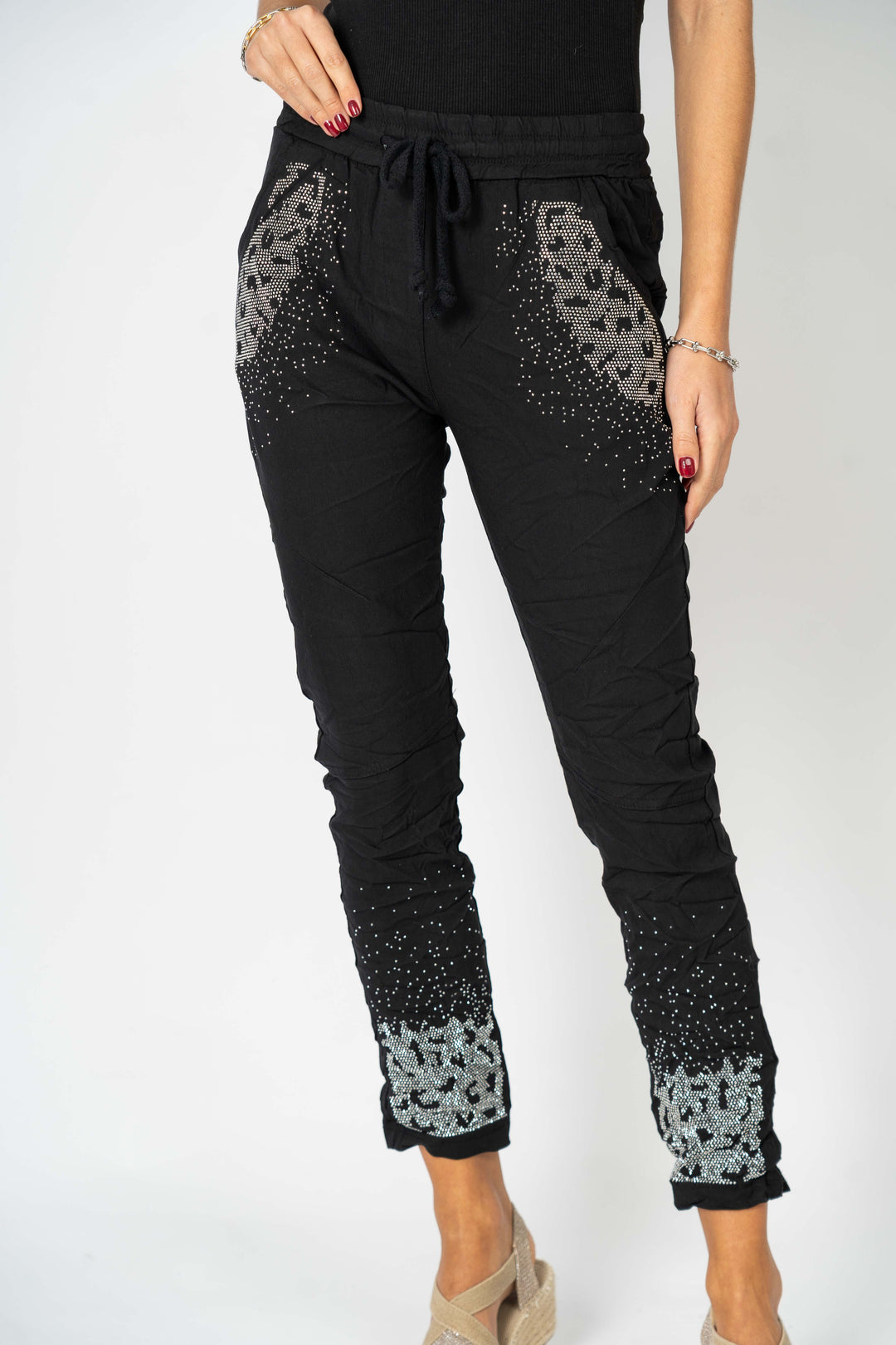 21655 "Cheetah" Rhinestone Stretchy Pant