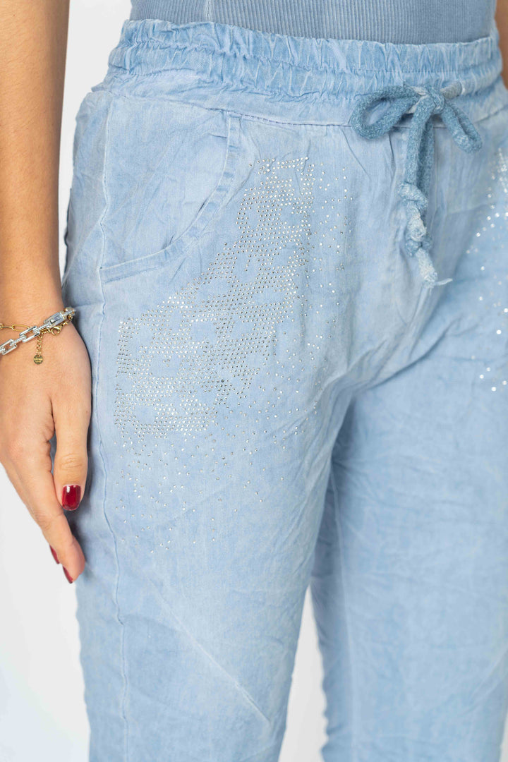 21655 "Cheetah" Rhinestone Stretchy Pant