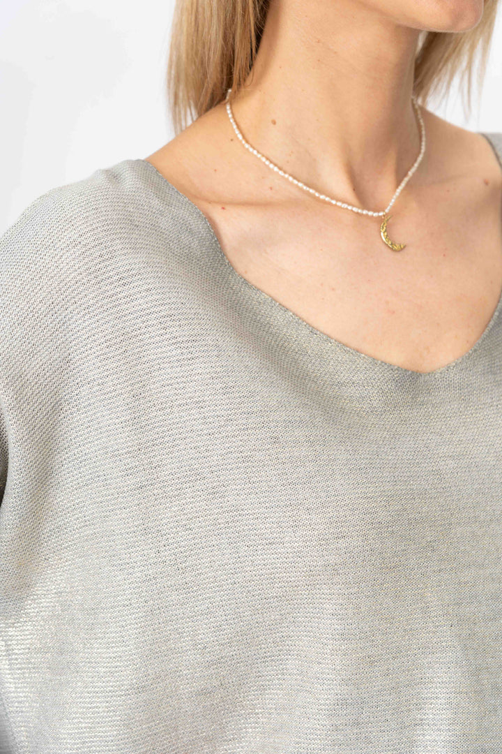 28111 - Gold Shimmer Sweater