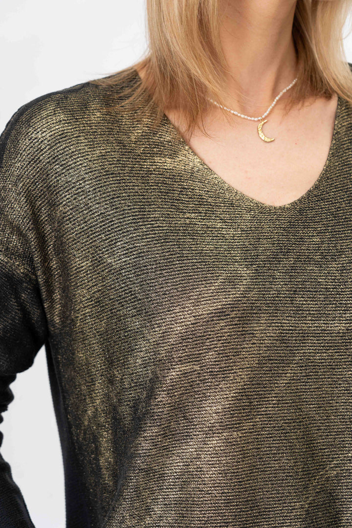 28111 - Gold Shimmer Sweater