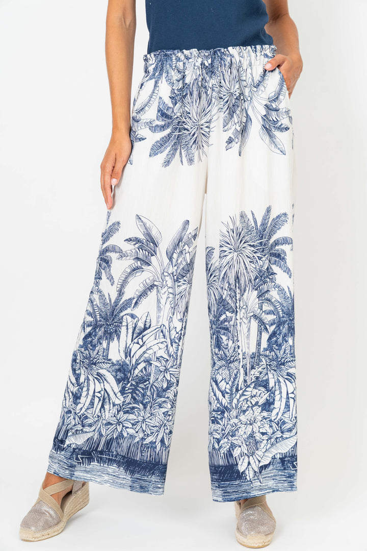 6672PALM Palm Print Pant