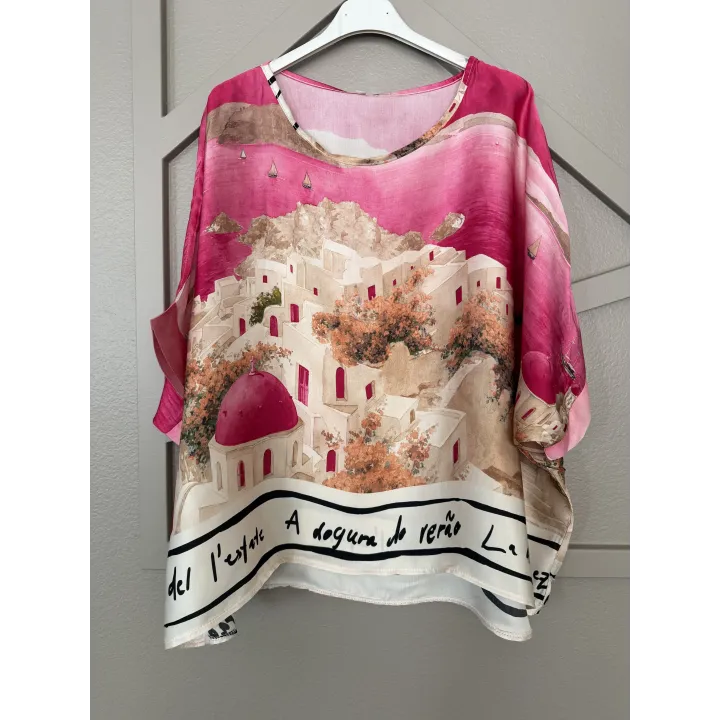 Coastal Village Satin Top