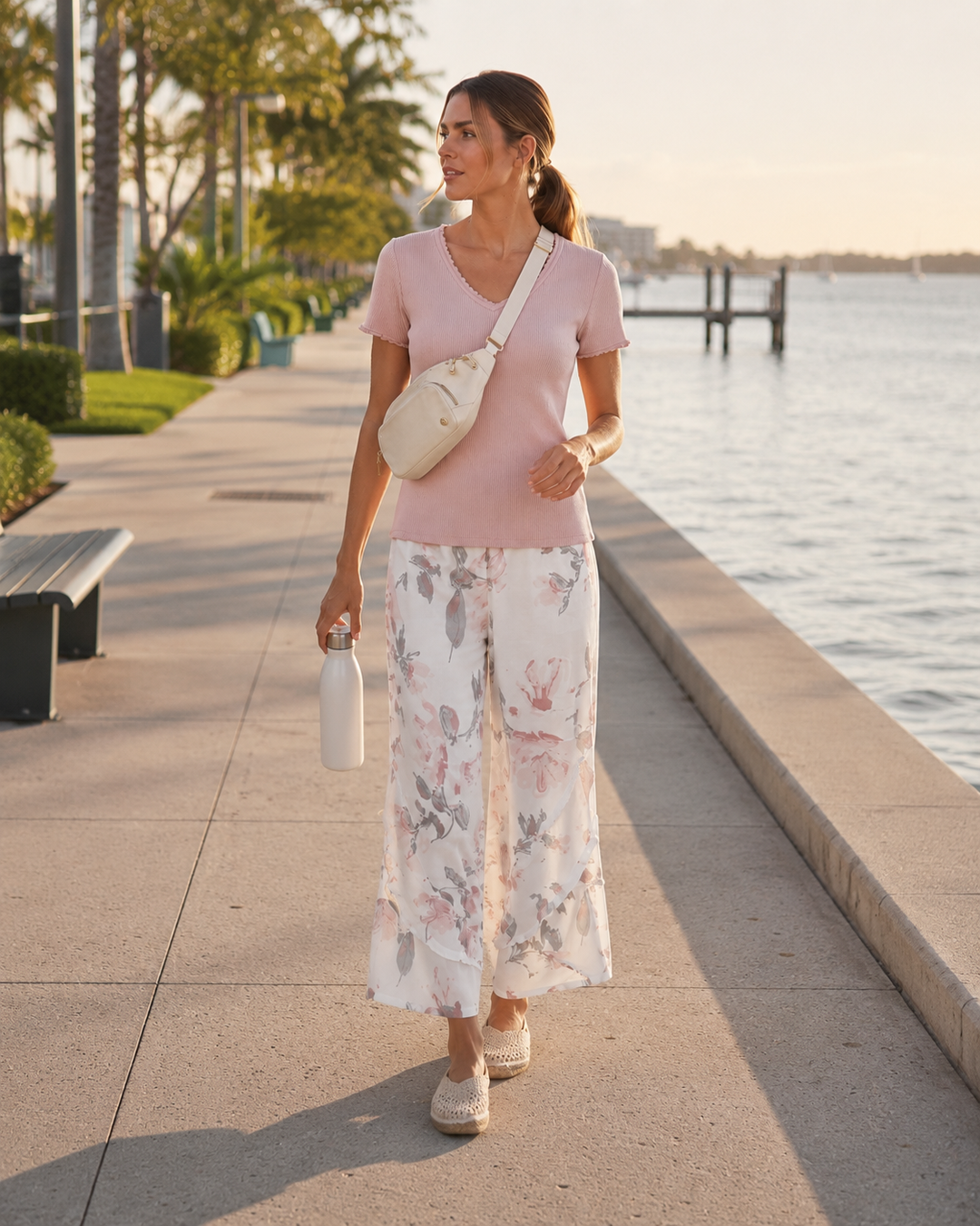 Floral Linen Pants