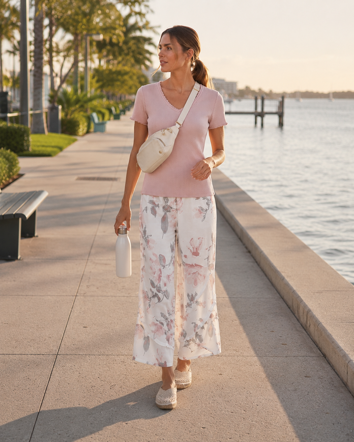 Floral Linen Pants