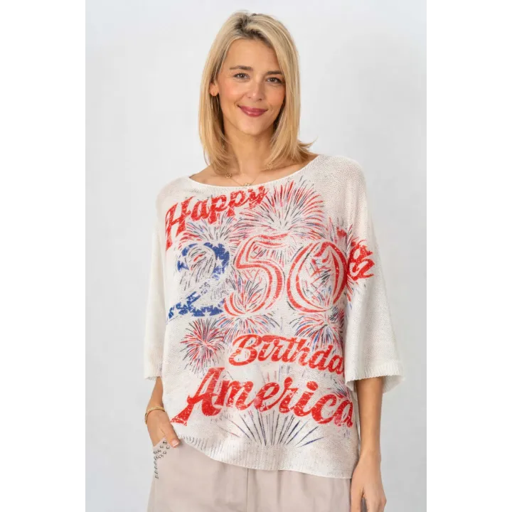 America 250 Batwing Top