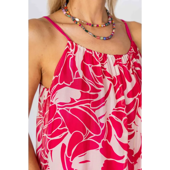 Floral Silk Maxi Dress