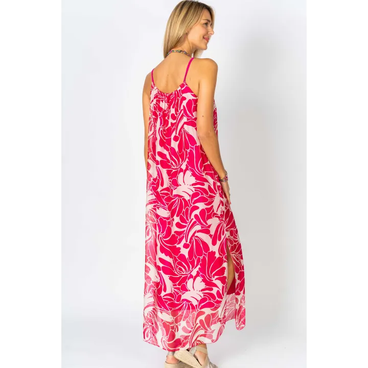 Floral Silk Maxi Dress