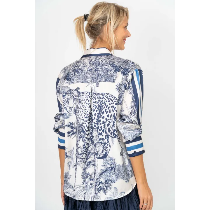 Leopard Print Satin Shirt