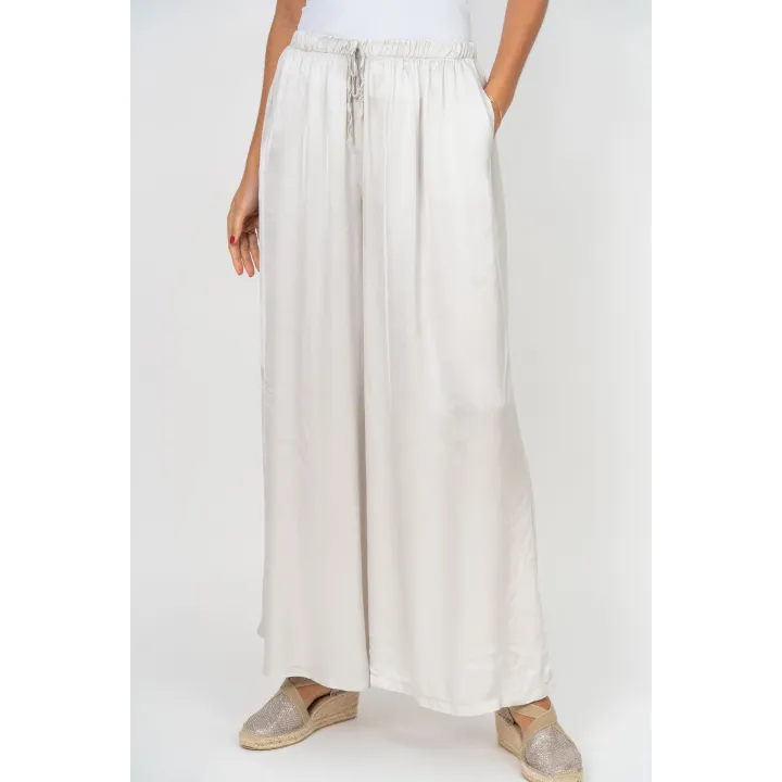 Satin Wide-Leg Pant